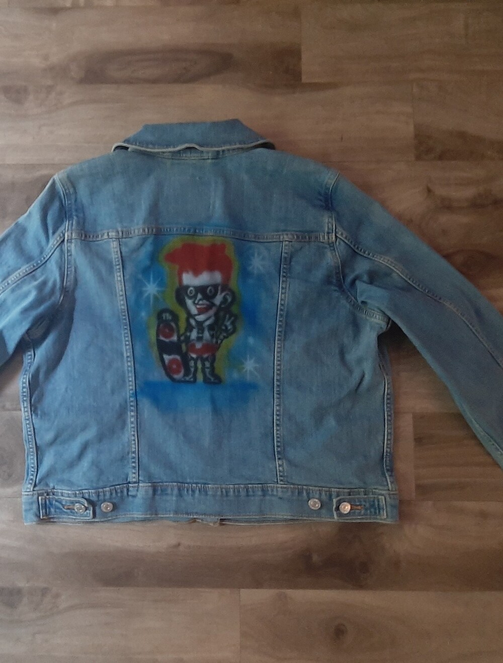New Levi's Trucker Jacket with Custome Art from Digital Extremes Size XL